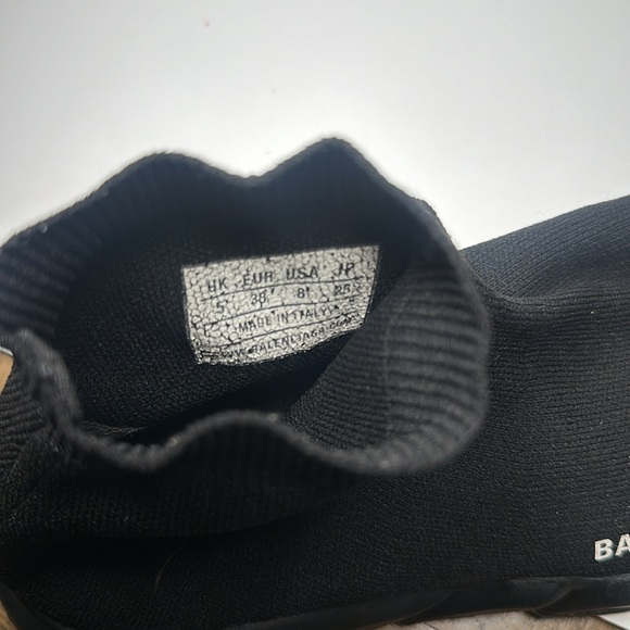 BALENCIAGA SPEED KNIT LOW RUNNERS SOCK FULL BLACK USA 8/ EU 38 WOMEN'S TRAINER - Picture 6 of 6